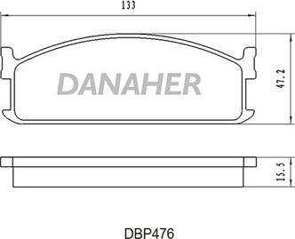 Danaher DBP476 - Гальмівні колодки, дискові гальма autozip.com.ua