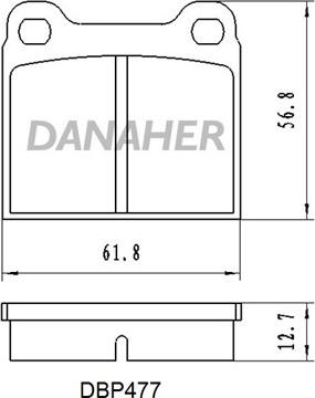 Danaher DBP477 - Гальмівні колодки, дискові гальма autozip.com.ua