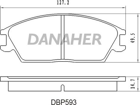 Danaher DBP593 - Гальмівні колодки, дискові гальма autozip.com.ua