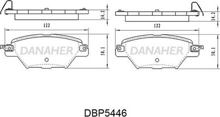 Danaher DBP5446 - Гальмівні колодки, дискові гальма autozip.com.ua