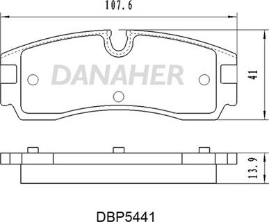 Danaher DBP5441 - Гальмівні колодки, дискові гальма autozip.com.ua