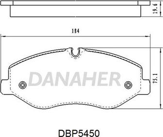 Danaher DBP5450 - Гальмівні колодки, дискові гальма autozip.com.ua