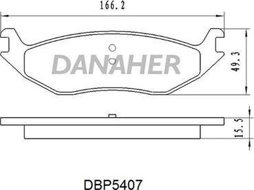 Danaher DBP5407 - Гальмівні колодки, дискові гальма autozip.com.ua