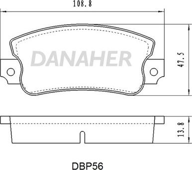 Danaher DBP56 - Гальмівні колодки, дискові гальма autozip.com.ua