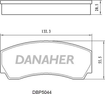 Danaher DBP5044 - Гальмівні колодки, дискові гальма autozip.com.ua