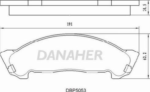 Danaher DBP5053 - Гальмівні колодки, дискові гальма autozip.com.ua