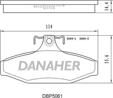 Danaher DBP5061 - Гальмівні колодки, дискові гальма autozip.com.ua