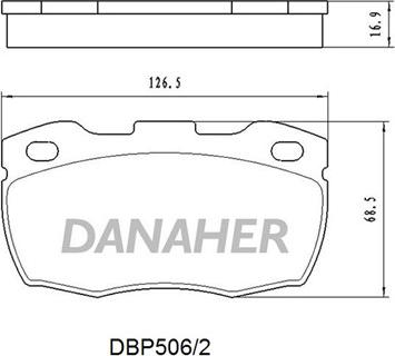 Danaher DBP506/2 - Гальмівні колодки, дискові гальма autozip.com.ua