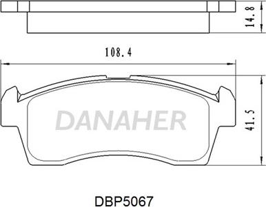 Danaher DBP5067 - Гальмівні колодки, дискові гальма autozip.com.ua