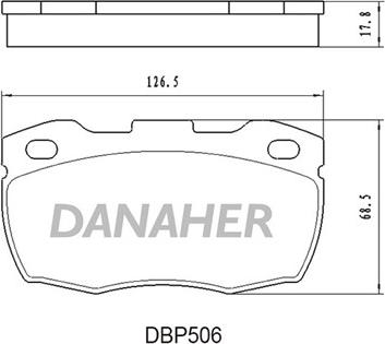 Danaher DBP506 - Гальмівні колодки, дискові гальма autozip.com.ua