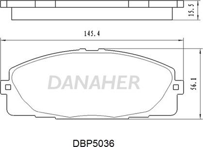 Danaher DBP5036 - Гальмівні колодки, дискові гальма autozip.com.ua