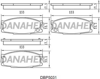 Danaher DBP5031 - Гальмівні колодки, дискові гальма autozip.com.ua