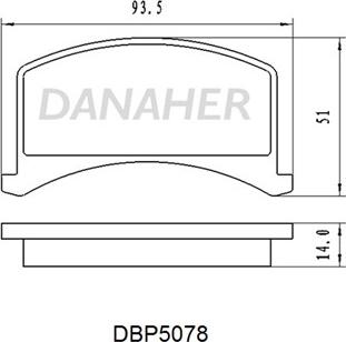 Danaher DBP5078 - Гальмівні колодки, дискові гальма autozip.com.ua