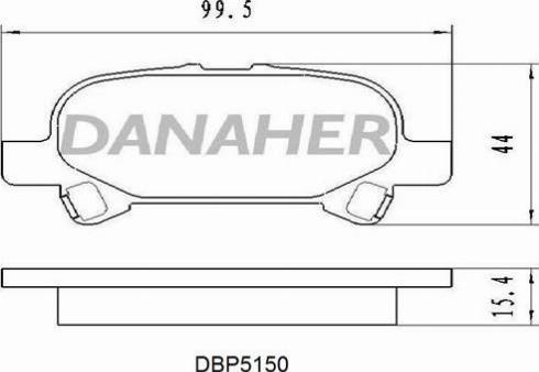 Danaher DBP5150 - Гальмівні колодки, дискові гальма autozip.com.ua