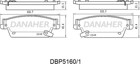 Danaher DBP5160/1 - Гальмівні колодки, дискові гальма autozip.com.ua