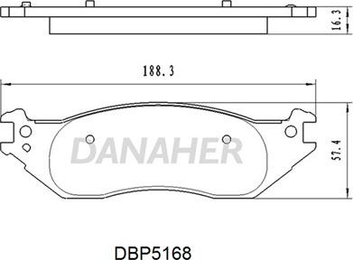 Danaher DBP5168 - Гальмівні колодки, дискові гальма autozip.com.ua