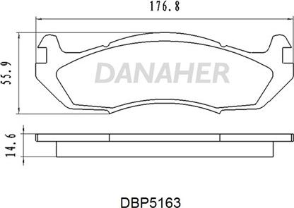 Danaher DBP5163 - Гальмівні колодки, дискові гальма autozip.com.ua