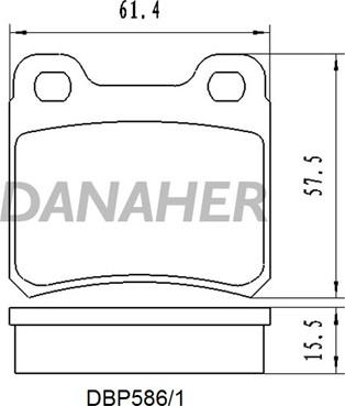 Danaher DBP586/1 - Гальмівні колодки, дискові гальма autozip.com.ua
