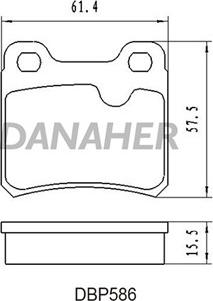 Danaher DBP586 - Гальмівні колодки, дискові гальма autozip.com.ua
