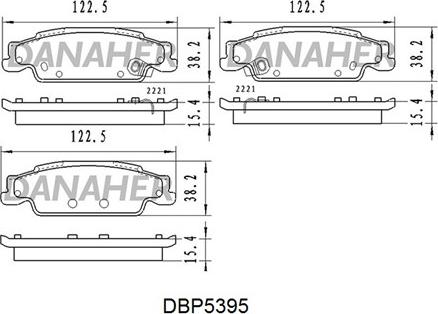 Danaher DBP5395 - Гальмівні колодки, дискові гальма autozip.com.ua