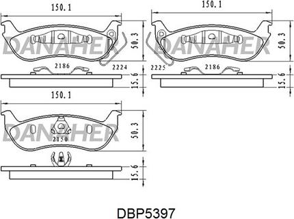 Danaher DBP5397 - Гальмівні колодки, дискові гальма autozip.com.ua