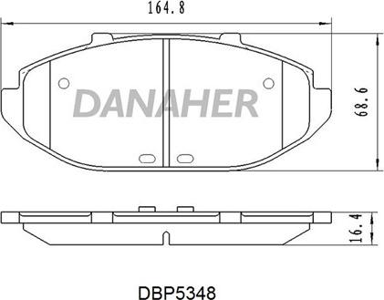 Danaher DBP5348 - Гальмівні колодки, дискові гальма autozip.com.ua