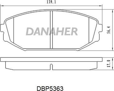 Danaher DBP536/3 - Гальмівні колодки, дискові гальма autozip.com.ua