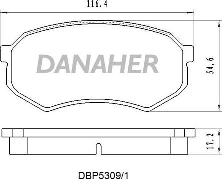 Danaher DBP5309/1 - Гальмівні колодки, дискові гальма autozip.com.ua