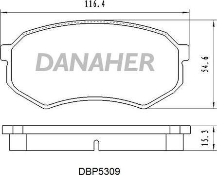 Danaher DBP5309 - Гальмівні колодки, дискові гальма autozip.com.ua
