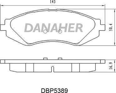 Danaher DBP5389 - Гальмівні колодки, дискові гальма autozip.com.ua