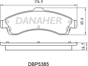 Danaher DBP5385 - Гальмівні колодки, дискові гальма autozip.com.ua