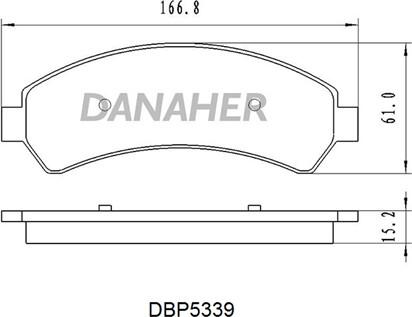 Danaher DBP5339 - Гальмівні колодки, дискові гальма autozip.com.ua