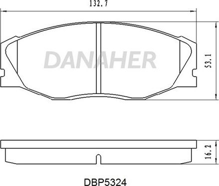 Danaher DBP5324 - Гальмівні колодки, дискові гальма autozip.com.ua