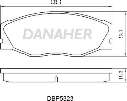 Danaher DBP5323 - Гальмівні колодки, дискові гальма autozip.com.ua