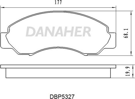 Danaher DBP5327 - Гальмівні колодки, дискові гальма autozip.com.ua