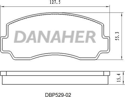 Danaher DBP529-02 - Гальмівні колодки, дискові гальма autozip.com.ua