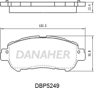 Danaher DBP5249 - Гальмівні колодки, дискові гальма autozip.com.ua