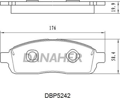 Danaher DBP5242 - Гальмівні колодки, дискові гальма autozip.com.ua