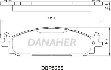 Danaher DBP5255 - Гальмівні колодки, дискові гальма autozip.com.ua