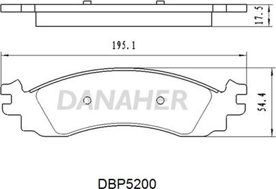 Danaher DBP5200 - Гальмівні колодки, дискові гальма autozip.com.ua