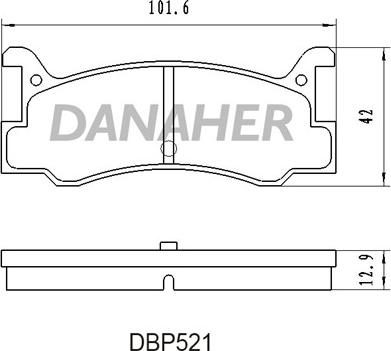 Danaher DBP521 - Гальмівні колодки, дискові гальма autozip.com.ua