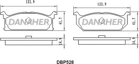 Danaher DBP528 - Гальмівні колодки, дискові гальма autozip.com.ua