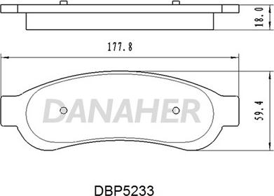 Danaher DBP5233 - Гальмівні колодки, дискові гальма autozip.com.ua