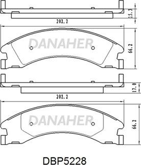 Danaher DBP5228 - Гальмівні колодки, дискові гальма autozip.com.ua