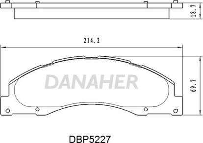 Danaher DBP5227 - Гальмівні колодки, дискові гальма autozip.com.ua