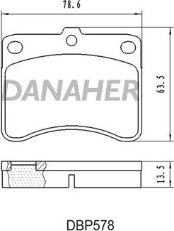 Danaher DBP578 - Гальмівні колодки, дискові гальма autozip.com.ua