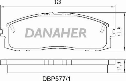 Danaher DBP577/1 - Гальмівні колодки, дискові гальма autozip.com.ua