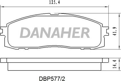 Danaher DBP577/2 - Гальмівні колодки, дискові гальма autozip.com.ua