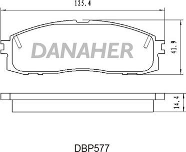 Danaher DBP577 - Гальмівні колодки, дискові гальма autozip.com.ua