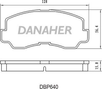 Danaher DBP640 - Гальмівні колодки, дискові гальма autozip.com.ua